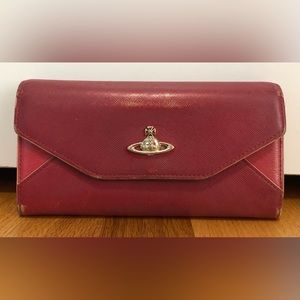 Vivienne Westwood Leather Wallet in Red